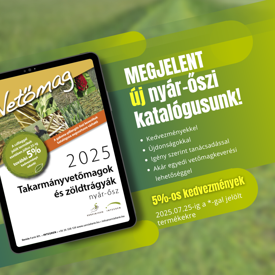 Takarmányvetőmagok és zöldtrágyák katalógus 2025 nyár-ősz